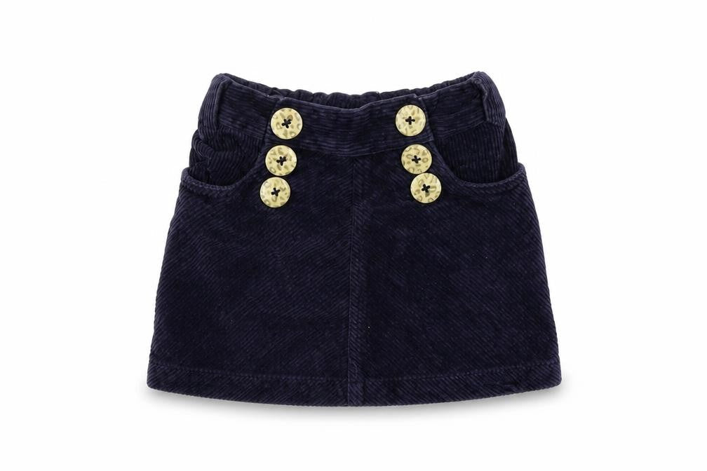 Pumpkin Patch Girls Blue  Corduroy A-Line Skirt Size 7 Years