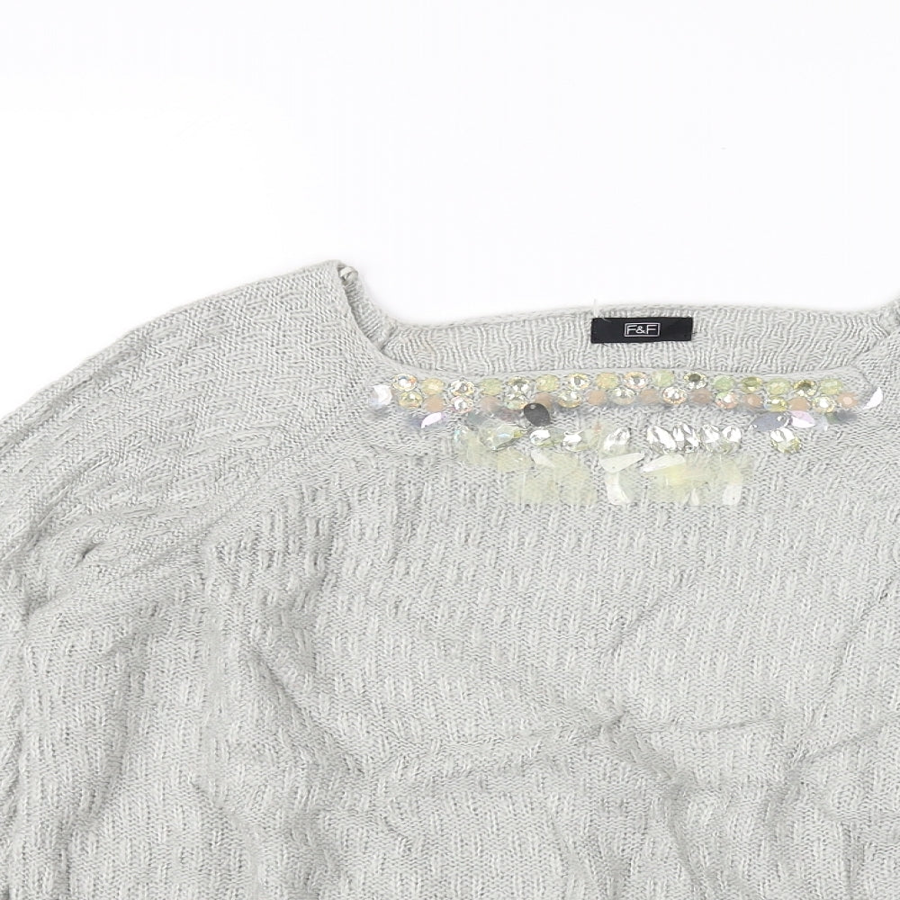 F&F Womens Grey   Pullover Jumper Size 12