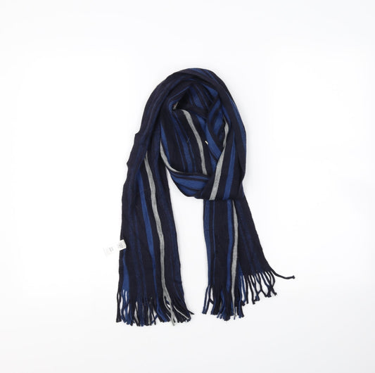 Sand stone Mens Blue Striped  Scarf  One Size