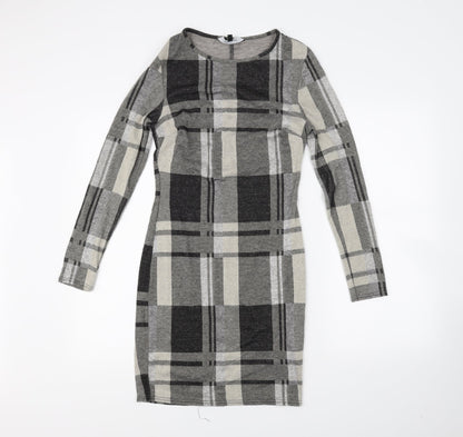 Preloved New Look Womens Multicoloured Check  Mini  Size 10 - Front