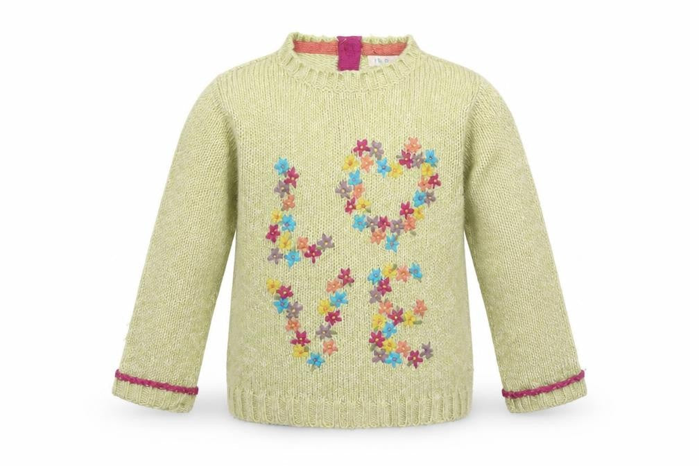 Indigo Girls Green   Pullover Jumper Size 3-4 Years
