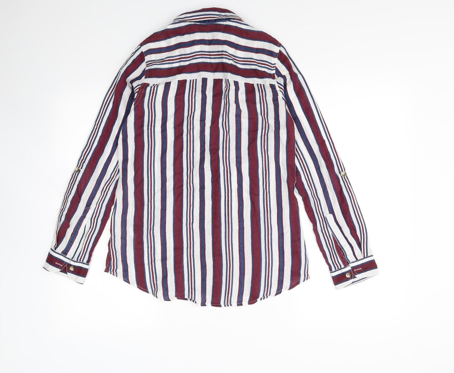 Preworn Womens Multicoloured Striped  Basic Button-Up Size 6