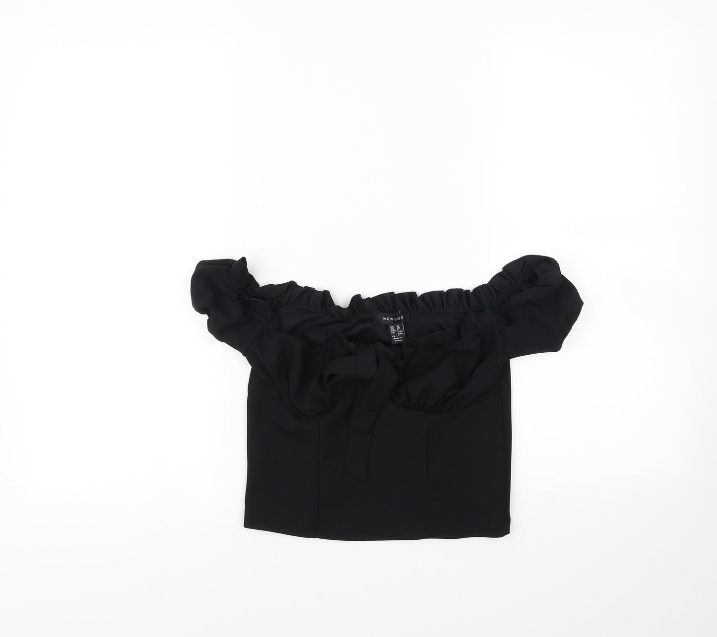 New Look Womens Black   Cropped Blouse Size 10