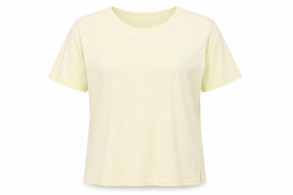 FL COLLECTION  Womens Yellow   Basic T-Shirt Size XL