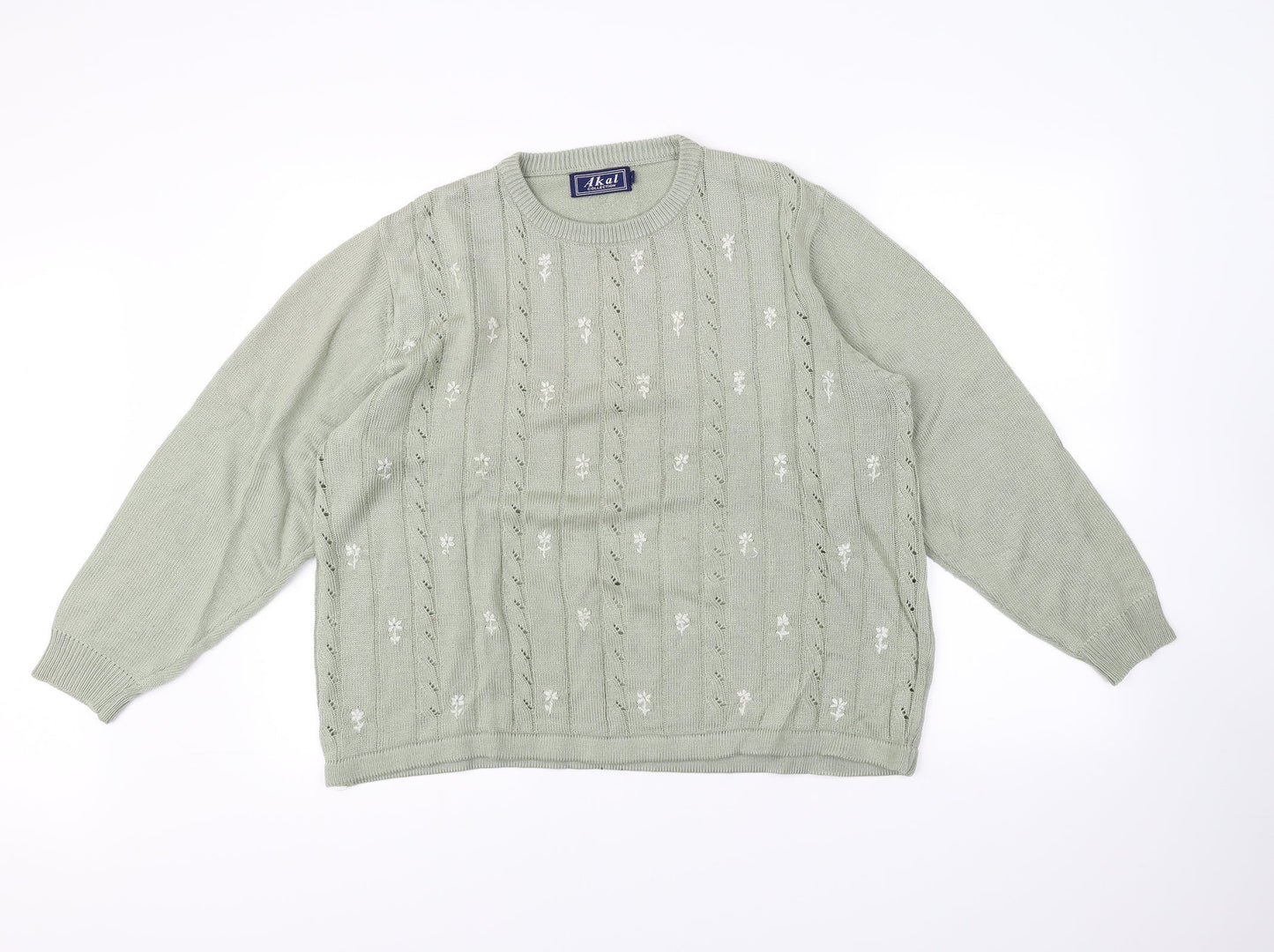 Akal Womens Green   Pullover Jumper Size L