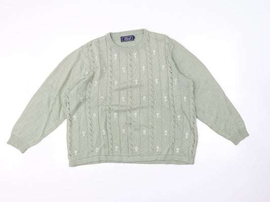 Akal Womens Green   Pullover Jumper Size L