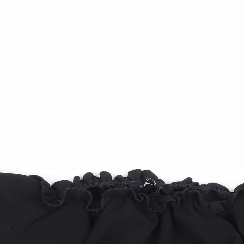 New Look Womens Black   Cropped Blouse Size 10  - Boob Tube Blouse