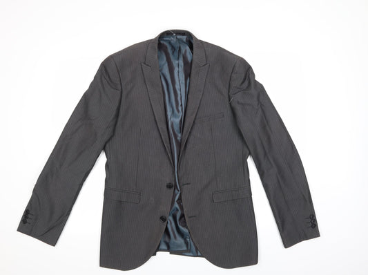 NEXT Mens Grey Striped  Jacket Suit Jacket