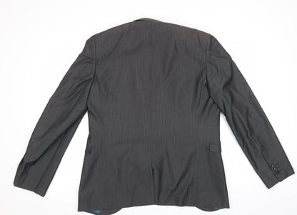 Back view of Next men’s grey striped jacket suit jacket
