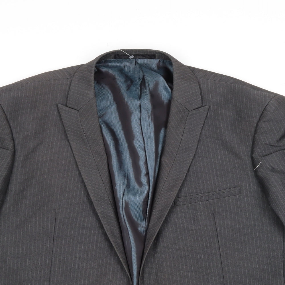 NEXT Mens Grey Striped  Jacket Suit Jacket