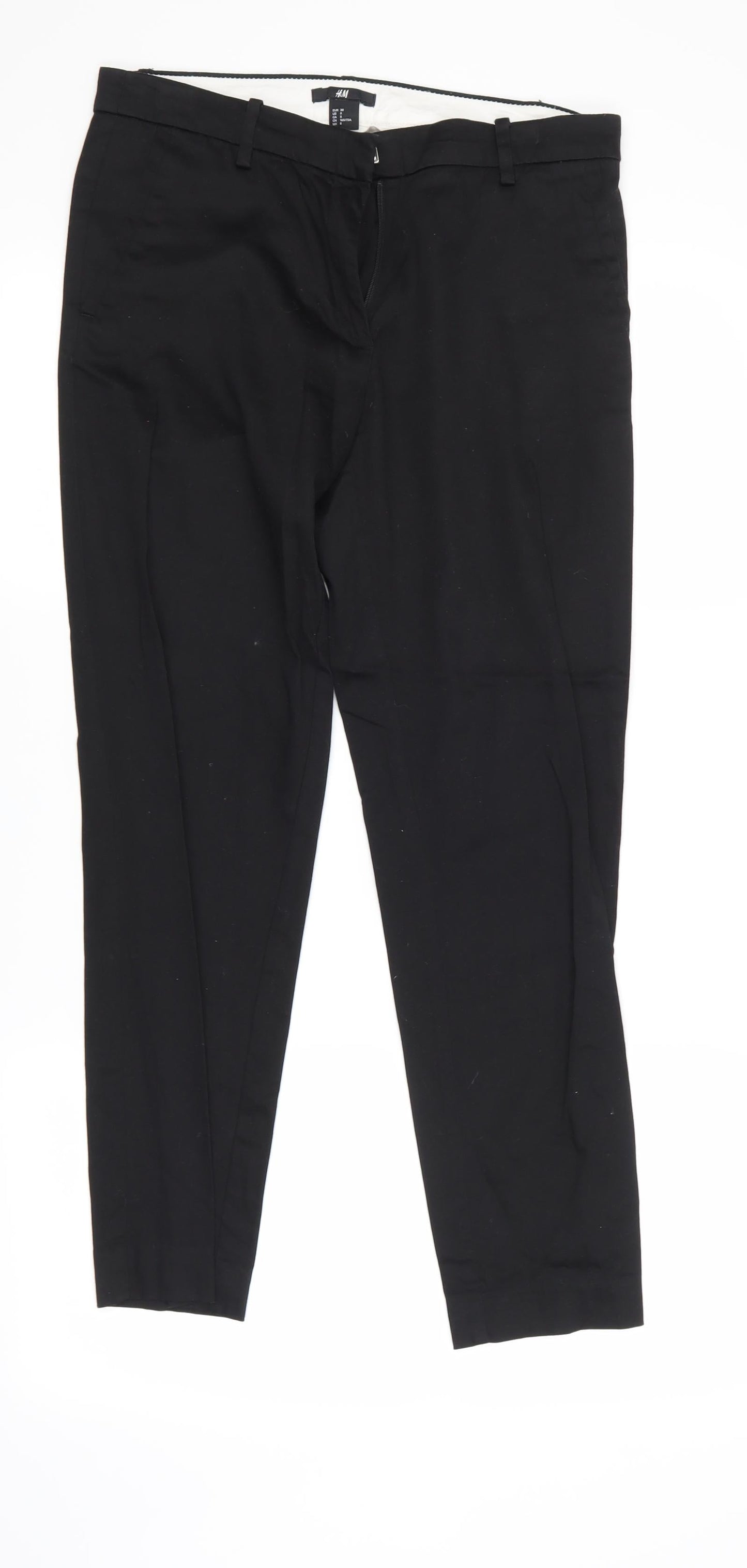 H&M Womens Black   Trousers  Size 10 L26 in