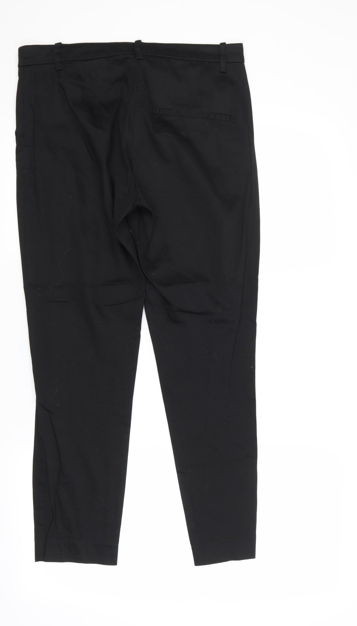 H&M Womens Black   Trousers  Size 10 L26 in