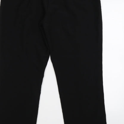 Brand and care label for viva vi women’s black dress pants trousers, size UK 16, 27-inch leg - slimming