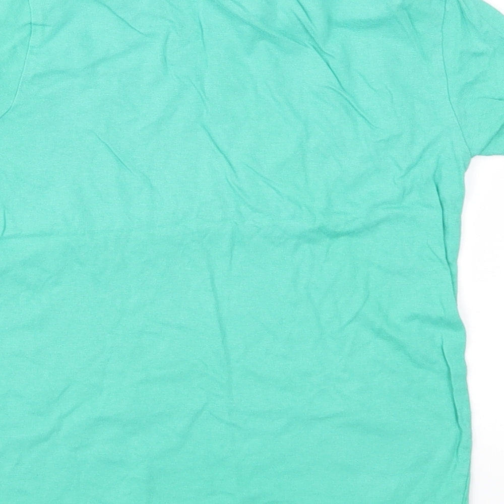 Pep&Co Boys Green  Jersey Basic T-Shirt Size 6-7 Years
