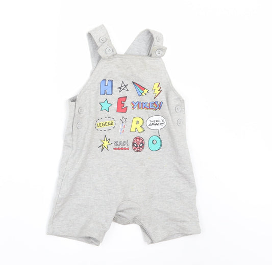 George Boys Grey   Dungaree One-Piece Size 6-9 Months