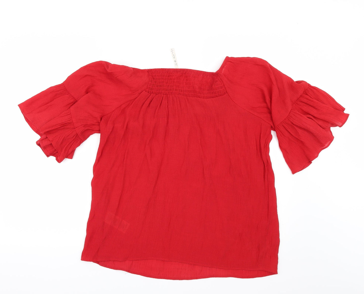 LEO NICOLA Womens Red   Tunic Blouse Size S