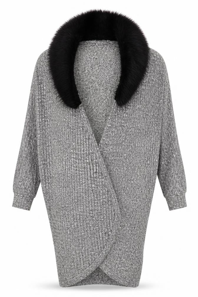 Cameo Rose Womens Grey Wrap Jumper Size M