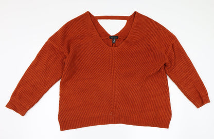Additional front view of New Look women’s orange jumper, size M