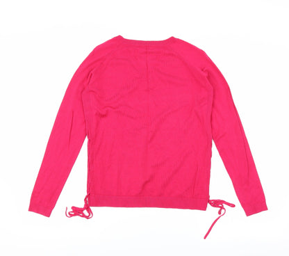 Back view of TU women’s pink jumper, size UK 10