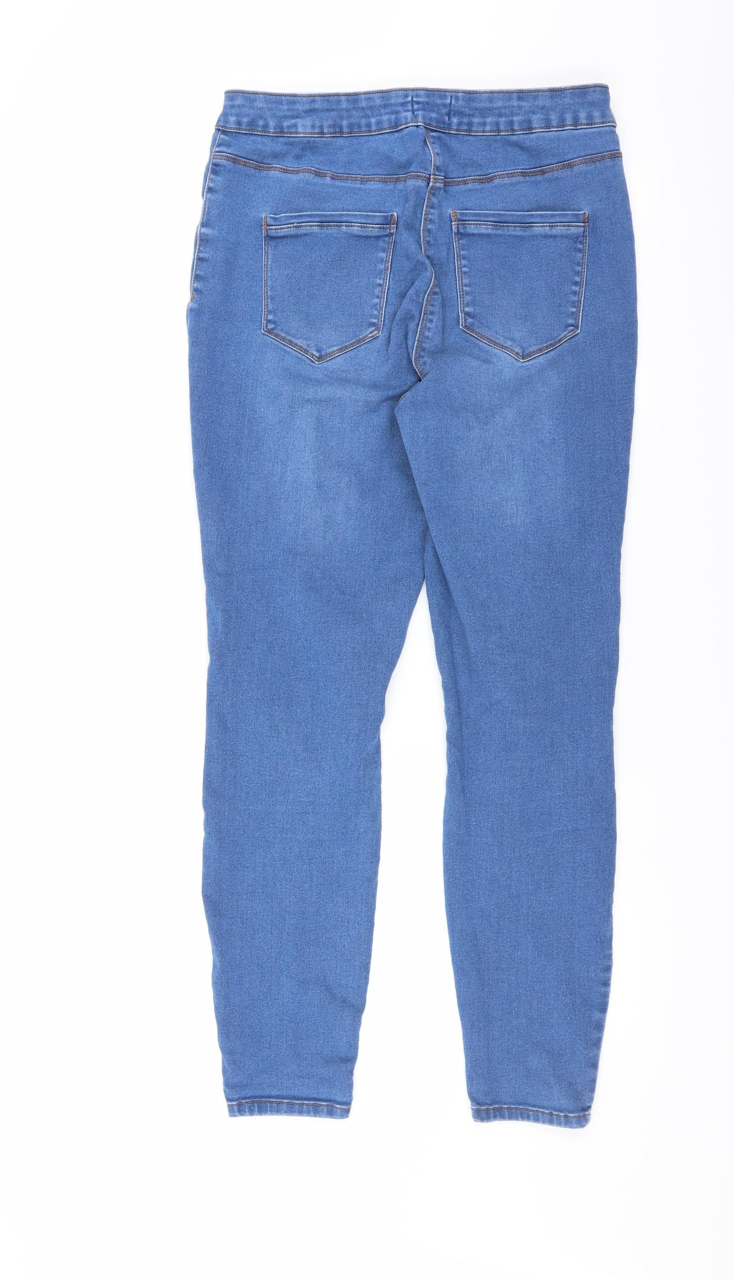 Payaya Womens Blue  Denim Skinny Jeans Size 14 L28 in - distressed