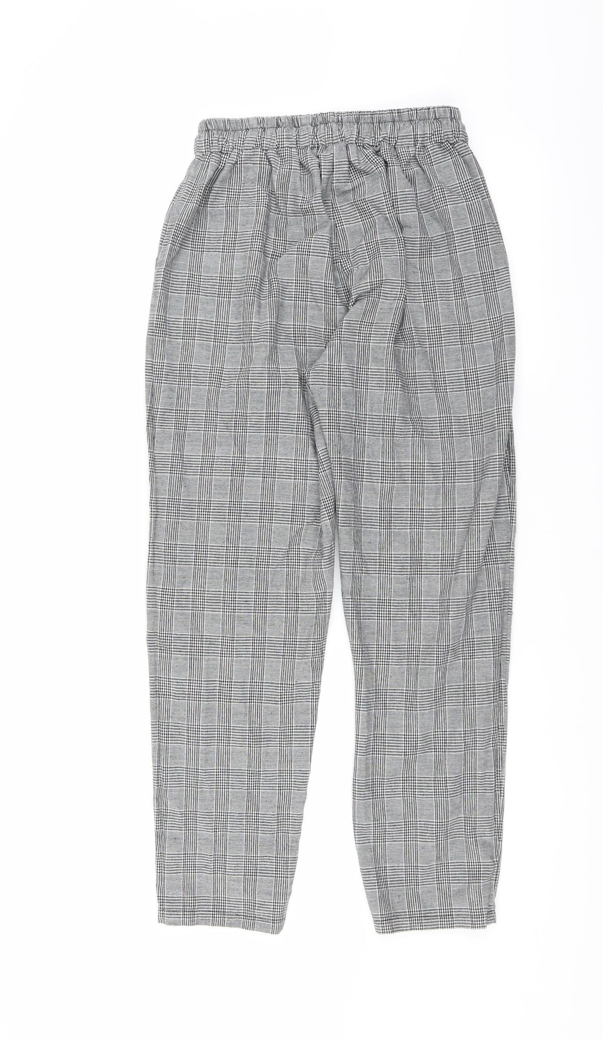 Preworn Womens Black Check  Trousers  Size L L26 in