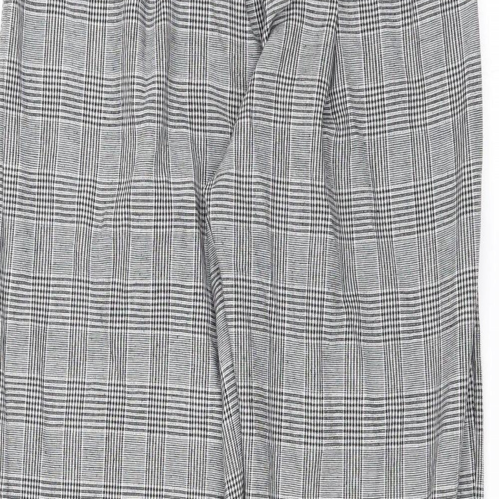Preworn Womens Black Check  Trousers  Size L L26 in