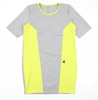 Preloved aadel Womens Grey   T-Shirt Dress  Size L - Front