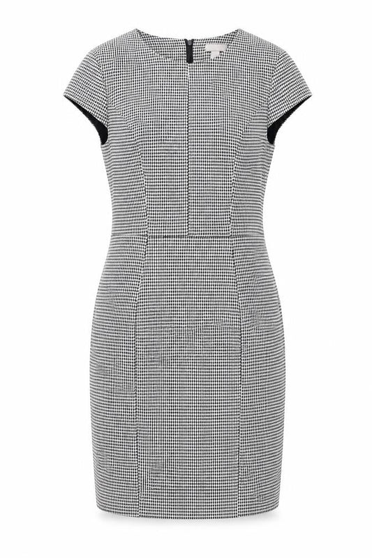 H&M Womens Green Houndstooth  Pencil Dress  Size 6