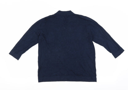 Back view of TU women’s blue jumper, size UK 14