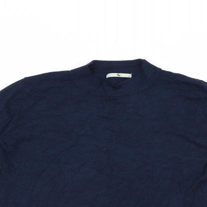 Close-up detail of TU women’s blue jumper, size UK 14
