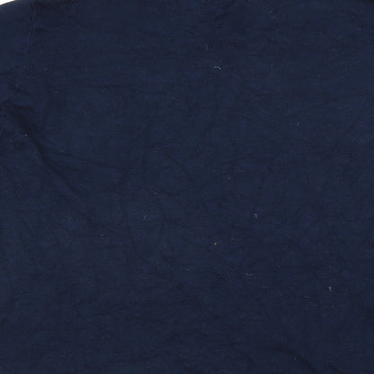 Brand and care label for TU women’s blue jumper, size UK 14