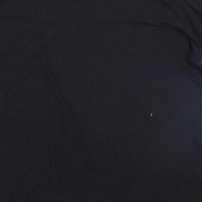 Brand and care label for Select women’s black paisley basic t-shirt, size UK 16