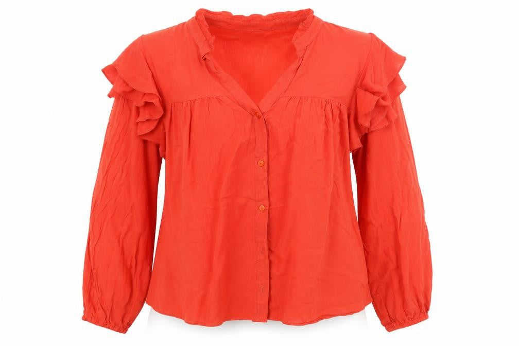 George Womens Red   Basic Blouse Size 8