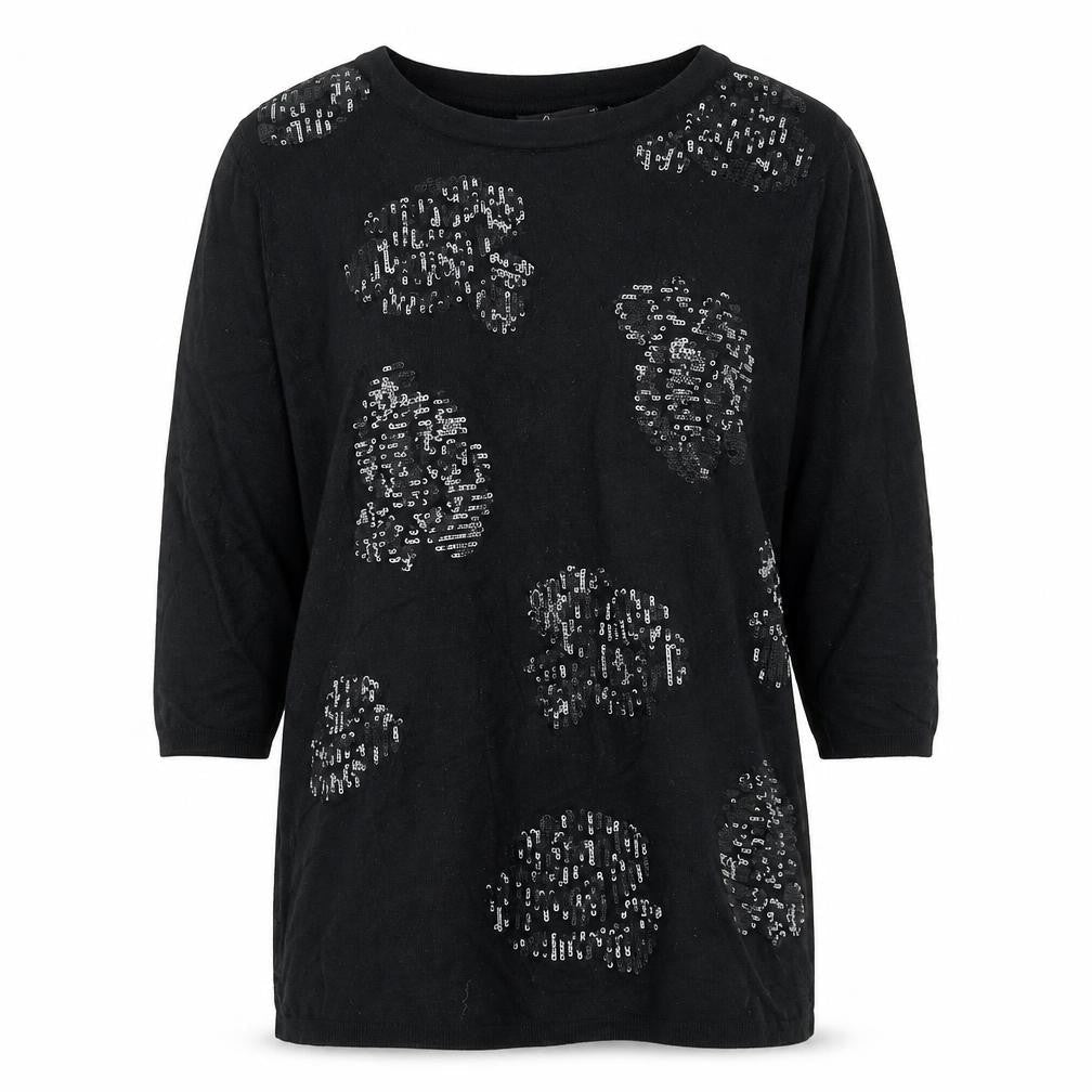 Bonmarché Womens Black Knit Pullover Jumper Size M