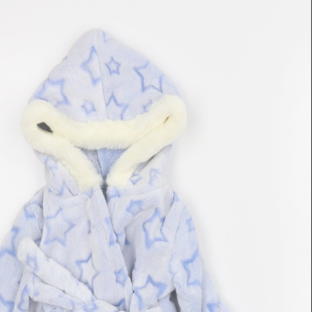 TU Boys Blue Solid  Capri Robe Size 3-6 Months