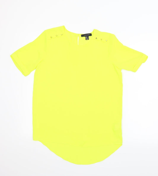 Atmosphere Womens Yellow   Basic Blouse Size 8