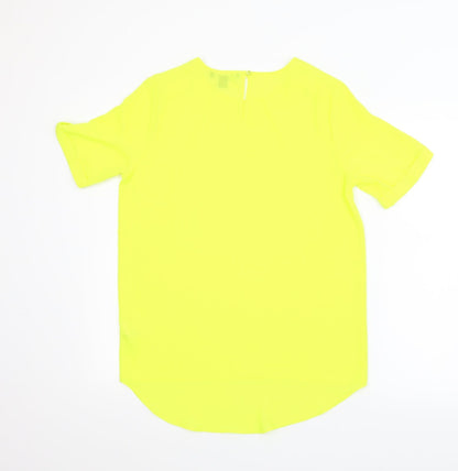 Back view of Atmosphere women’s yellow basic blouse, size UK 8