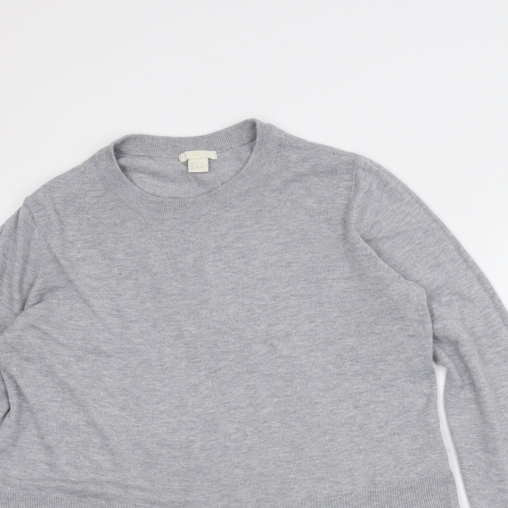 H&M Womens Grey   Basic Blouse Size L