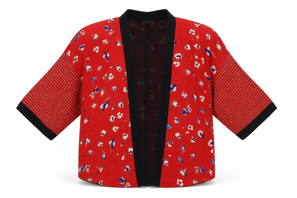 F&F Womens Red Floral  Cardigan Jumper Size 6
