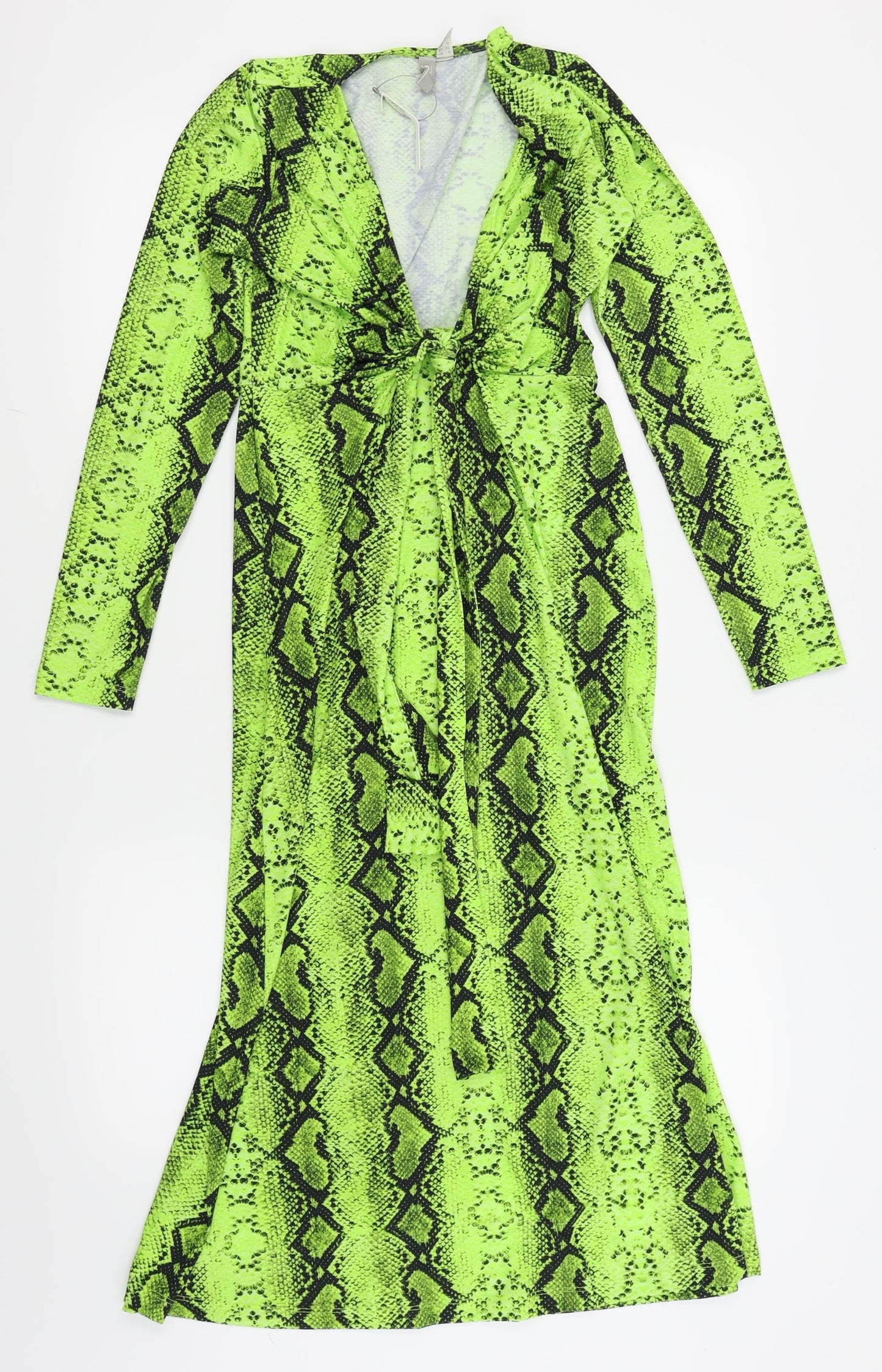 ASOS Womens Green Geometric  Fit & Flare  Size 4