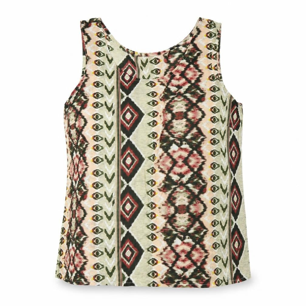 VERO MODA Womens Multicoloured Geometric  Basic Tank Size S