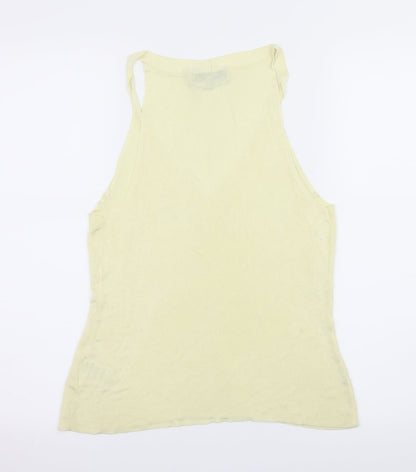 Back view of Episode women’s yellow jersey basic tank, size L
