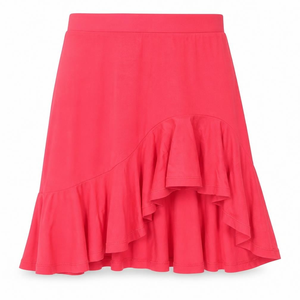 ASOS Womens Pink  Jersey A-Line Skirt Size 6  - Frill Detail