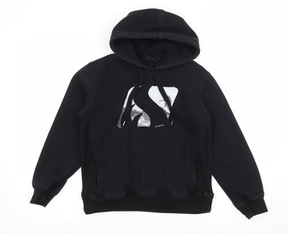 Additional front view of Primitive Apparel boys’ black jersey pullover hoodie, size 10, years
