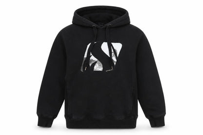 Front view of Primitive Apparel boys’ black jersey pullover hoodie, size 10, years