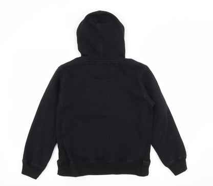 Back view of Primitive Apparel boys’ black jersey pullover hoodie, size 10, years