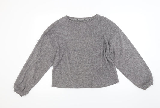 New Look Womens Grey  Knit Pullover Jumper Size M