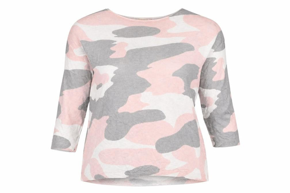 mallssa Womens Pink Animal Print Knit Pullover Jumper Size L