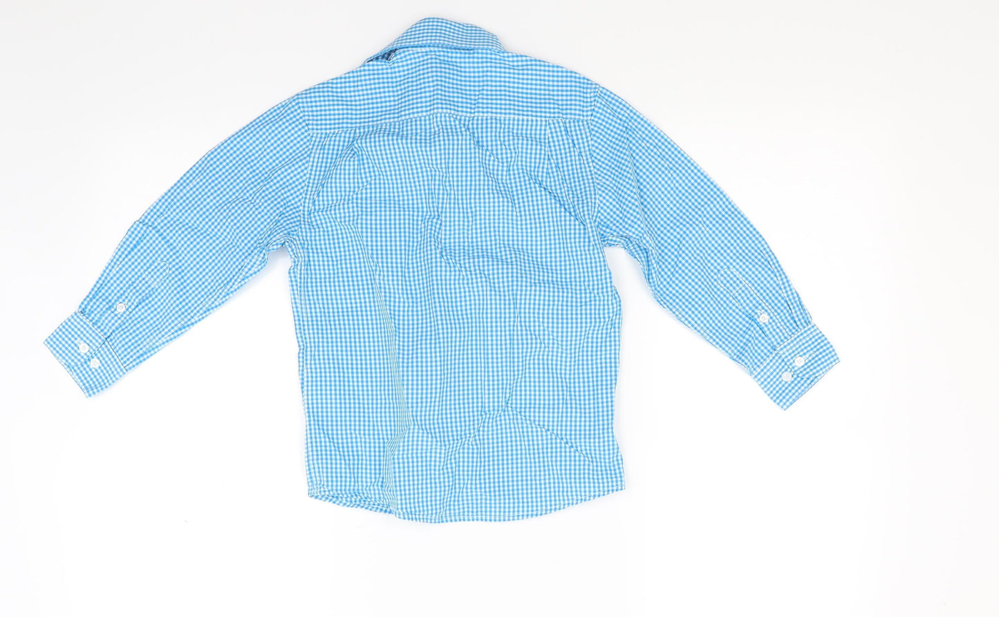 Izaac Mizrahi Boys Blue Check  Basic Button-Up Size 5 Years