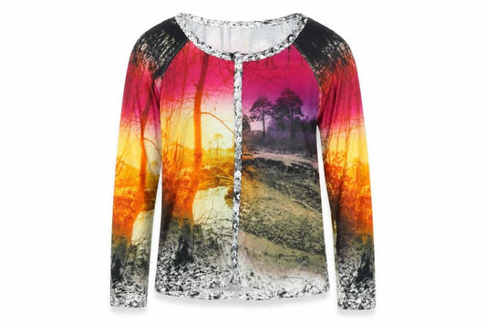 B.C. Best Connections Womens Multicoloured  Jersey Pullover Sweatshirt Size 10